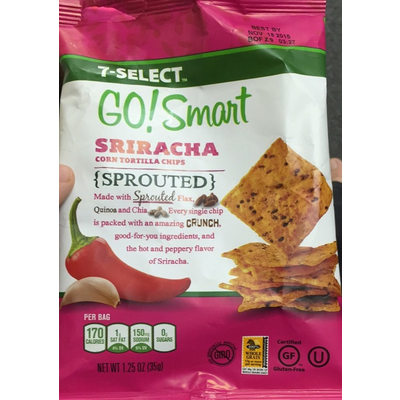 Go! Smart Corn Tortilla Chips, Sriracha
