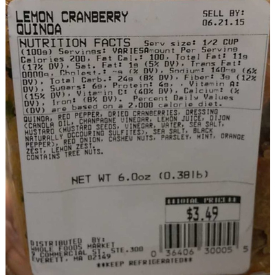 Quinoa, Lemon Cranberry