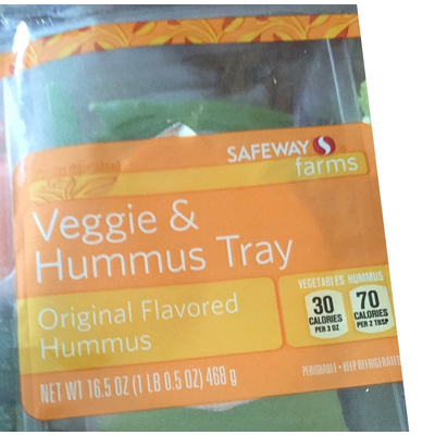 Veggie & Hummus Tray, Original Flavored Hummus