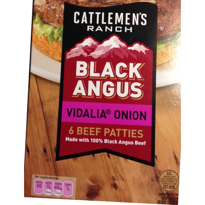 Beef Patties, Black Angus Vidalia Onion