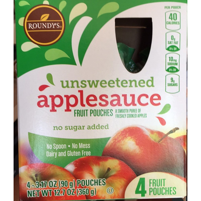 Fruit Pouches, Unsweetened Applesauce