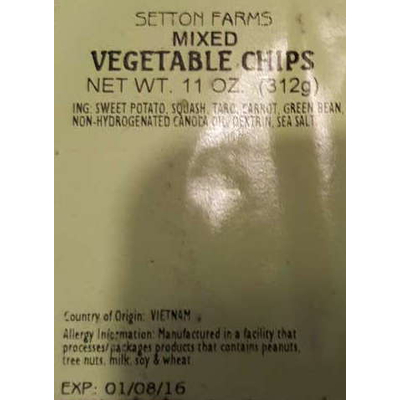 Vegetable Chips, Mixed