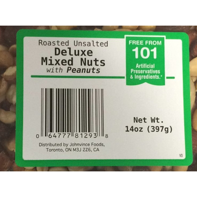 Deluxe Mixed Nuts with Peanuts, Roasted Unsalted