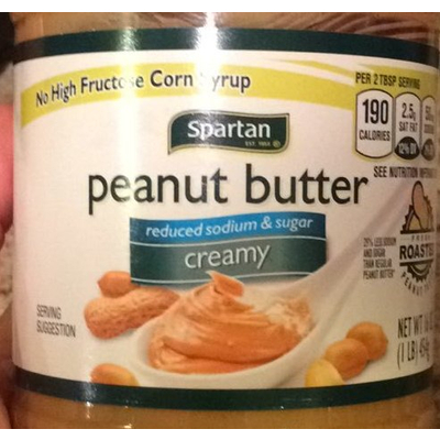 Peanut Butter, Creamy, Reduced Sodium & Sugar