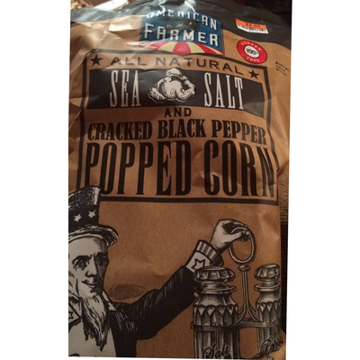 Popped Corn, Sea Salt and Cracked Black Pepper