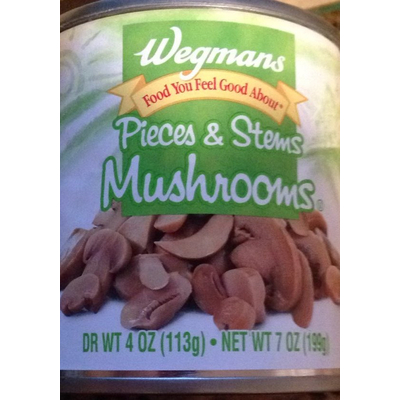Mushrooms, Pieces and Stems