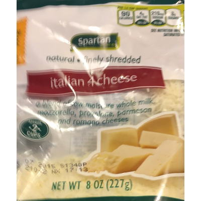 Natural Finely Shredded Cheese, Italian 4 Cheese