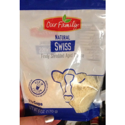 Finely Shredded Aged Cheese, Natural Swiss