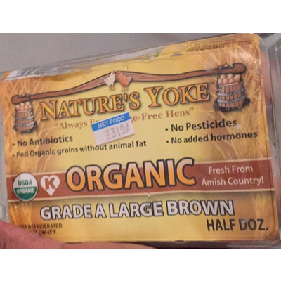 Organic Large Brown Eggs, Grade A