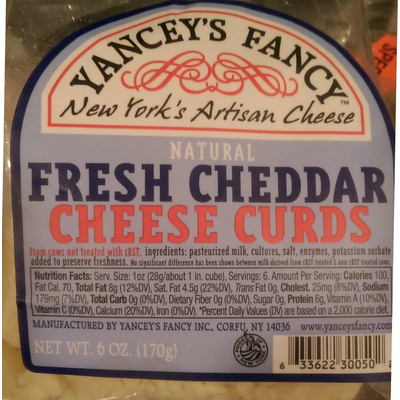 Fresh Cheddar Cheese Curds