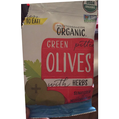 Green Pitted Olives with Herbs