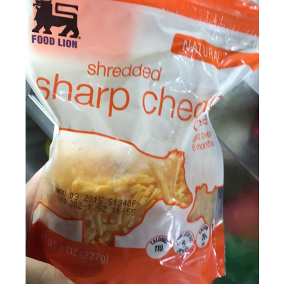 Shredded Cheese, Sharp Cheddar