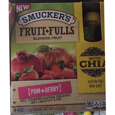 Fruit Fulls, Blended Fruit with Chia, Pom Berry