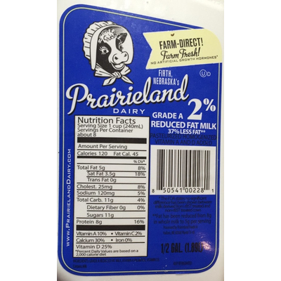 2% Reduced Fat Milk