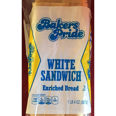 White Sandwich Enriched Bread