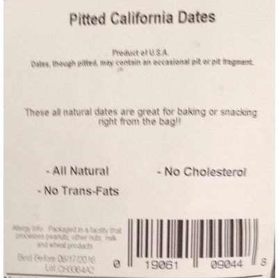 Pitted California Dates