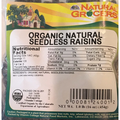 Seedless Raisins