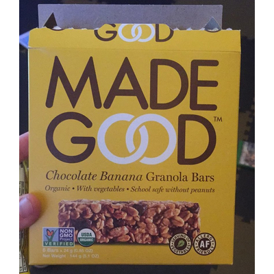 Chocolate Banana Granola Bars