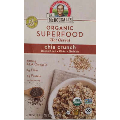 Organic Superfood, Hot Cereal, Chia Crunch