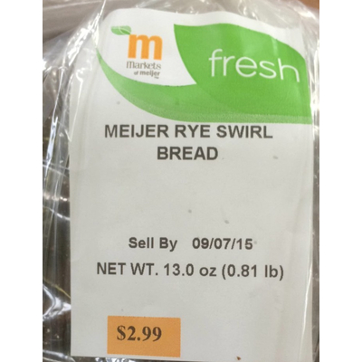 Meijer Rye Swirl Bread