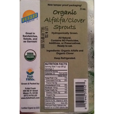 Organic Alfalfa/Clover Sprouts