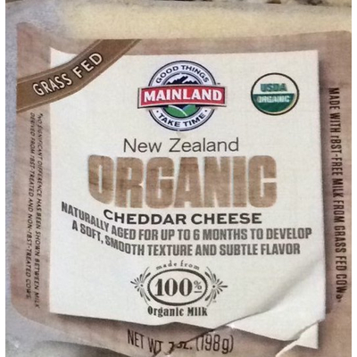 New Zealand Organic Cheddar Cheese