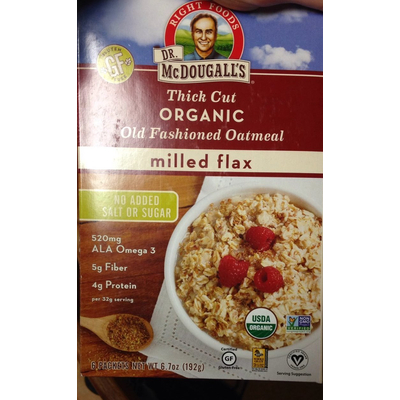 Old Fashioned Oatmeal, Milled Flax