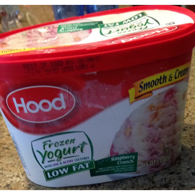 Low Fat Frozen Yogurt, Raspberry Crunch