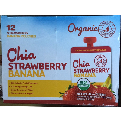 Fruit Pouch, Chia Strawberry Banana