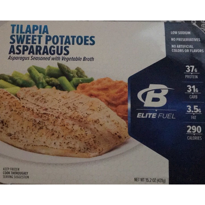Tilapia with Sweet Potatoes and Asparagus