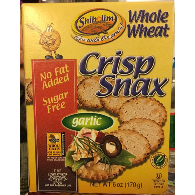Whole Wheat Crisp Snax. Garlic
