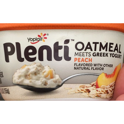 Plenti, Peach Oatmeal Greek Yogurt