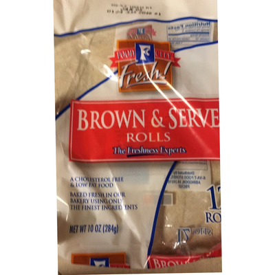 Brown & Serve Rolls