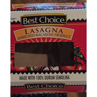 Lasagna Enriched Macaroni Product