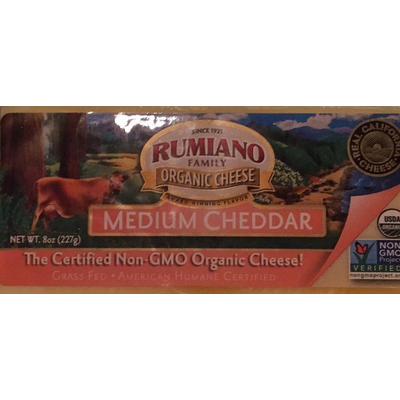 Organic Medium Cheddar Cheese
