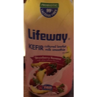 Kefir Cultured Lowfat Milk Smoothie, Strawberry Banana