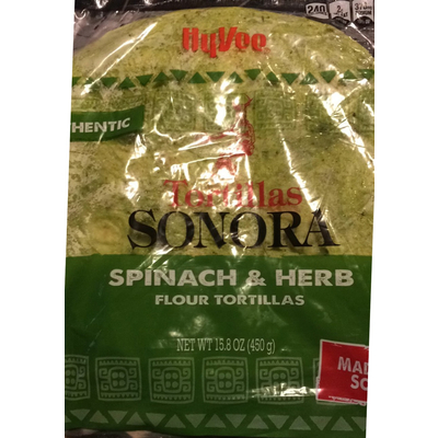 Flour Tortillas, Spinach&Herb