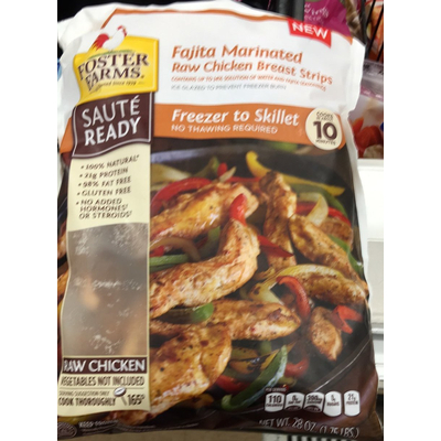 Fajita Marinated Raw Chicken Breast Strips