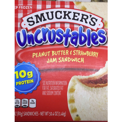 Peanut Butter & Strawberry Jam Sandwich