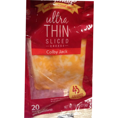 Ultra Thin Sliced Cheese, Colby Jack