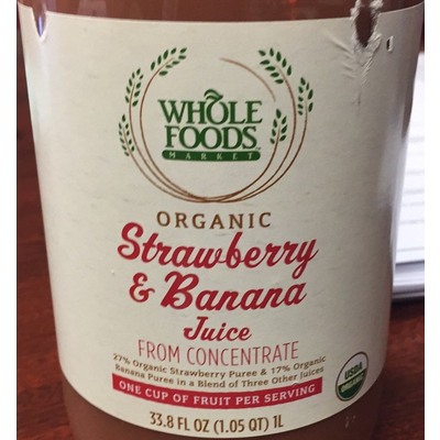 Organic Fruit Juice, Strawberry & Banana