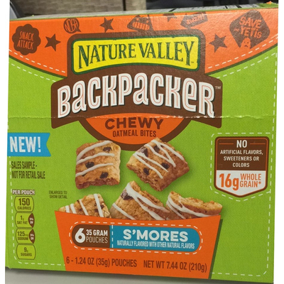 Backpacker, Chewy Oatmeal Bites, S'mores