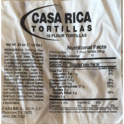 Flour Tortillas