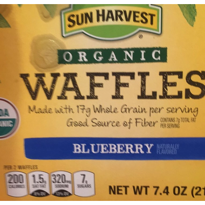 Organic Waffles, Blueberry