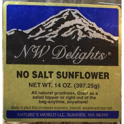 Sunflower Kernels, No Salt