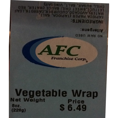 Vegetable Wrap