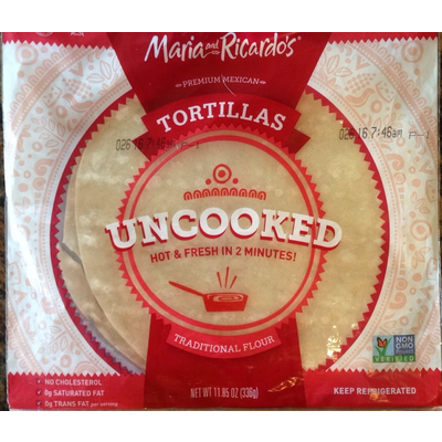 Tortillas, Uncooked