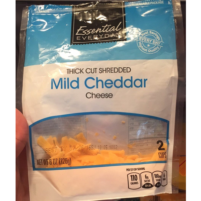 Thick Cut Shredded Mild Cheddar Cheese