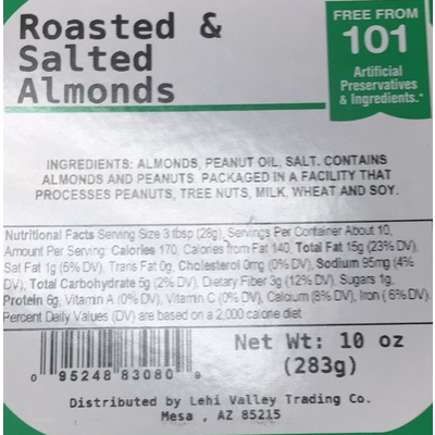 Almonds, Roasted & Salted