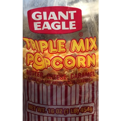 Triple Mix Popcorn, Butter Cheese Caramel